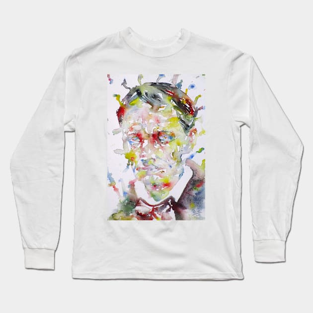 CHARLES BAUDELAIRE - watercolor portrait .2 Long Sleeve T-Shirt by lautir